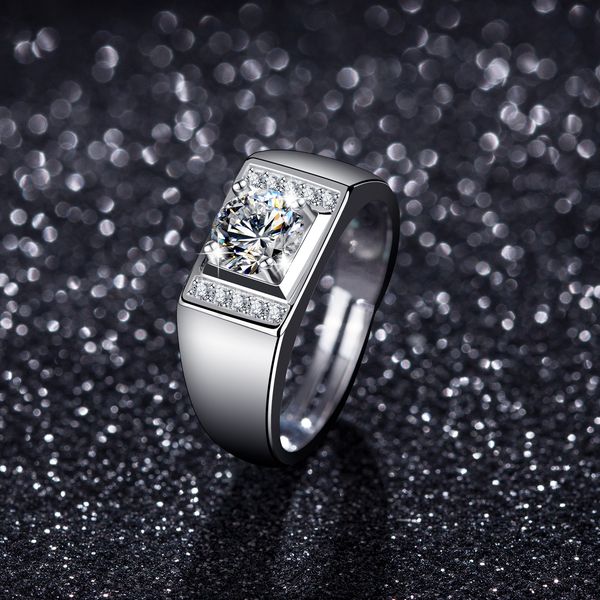 s925 sterling silver platinum-plated diamond with side stones ring domineering men's wedding fashion european and american luxury jewel
s925 sterling silver platinum-plated diamond with side stones ring domineering men's wedding fashion european and american luxury jewel