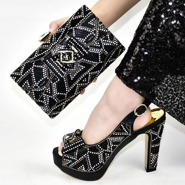dress shoes italian design rhinestone fashion woman and bag set summer style spike heels with bags for evening party df-883, Black
dress shoes italian design rhinestone fashion woman and bag set summer style spike heels with bags for evening party df-883, Black