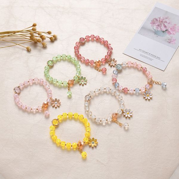 crystal bracelet for women sun flower hand chain girls wristband small daisy bracelets beads chain sisters girlfriends gift, Black
crystal bracelet for women sun flower hand chain girls wristband small daisy bracelets beads chain sisters girlfriends gift, Black