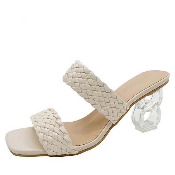 sandals 2021 summer women mules design slippers sandal slides braided cord 7cm transparent fretwork heels shoes female, Black
sandals 2021 summer women mules design slippers sandal slides braided cord 7cm transparent fretwork heels shoes female, Black