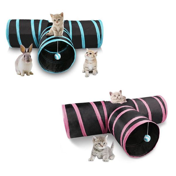 cat toys tunnel 3 way collapsible pet play with ringing ball, spacious tube fun for puppy kitten pink + black
cat toys tunnel 3 way collapsible pet play with ringing ball, spacious tube fun for puppy kitten pink + black