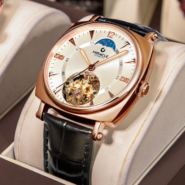wristwatches men's tourbillon full-automatic mechanical trend hollowed out waterproof luminous fashion business atmosphere man watch, Slivery;brown
wristwatches men's tourbillon full-automatic mechanical trend hollowed out waterproof luminous fashion business atmosphere man watch, Slivery;brown
