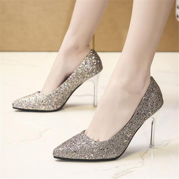 dress shoes women's shoes, single high-heeled pointed toe, slimming nightclub, gradient color sequins, large size, Black
dress shoes women's shoes, single high-heeled pointed toe, slimming nightclub, gradient color sequins, large size, Black