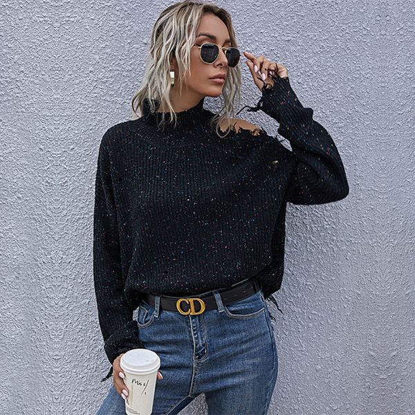 disdressed sweaters knitted hole pullovers turtleneck clothes for women new loose wide fashion ladies ripped jumpers 210218, White;black
disdressed sweaters knitted hole pullovers turtleneck clothes for women new loose wide fashion ladies ripped jumpers 210218, White;black
