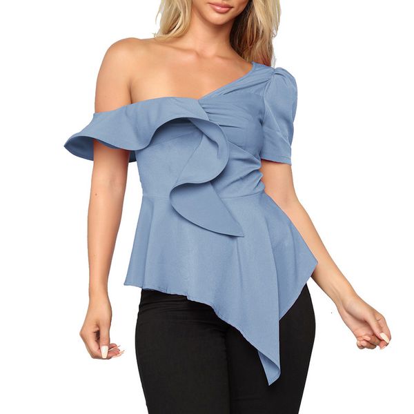 elegant summer new women diagonal shoulder back black effects color slender short mouwen t-shirt wild fashion top, White
elegant summer new women diagonal shoulder back black effects color slender short mouwen t-shirt wild fashion top, White