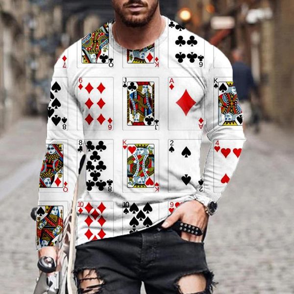 men's t-shirts 6xl fashion printing long sleeve playing card t-shirt loose o-neck pullover spring autumn streetwear, White;black
men's t-shirts 6xl fashion printing long sleeve playing card t-shirt loose o-neck pullover spring autumn streetwear, White;black