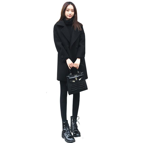 2021 new autumn and winter korean style thinning long black woolen wool coat of women h00264 o37t
2021 new autumn and winter korean style thinning long black woolen wool coat of women h00264 o37t