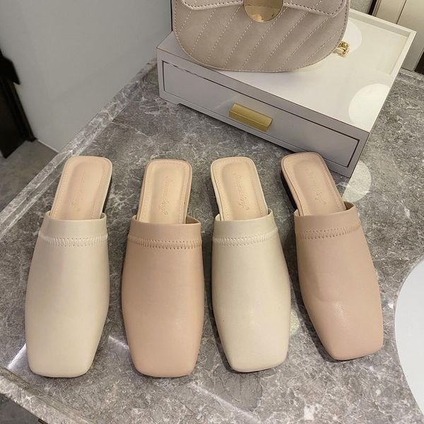 slippers 2021 summer women mules shoes brand ulzzang fashion square toe leather woman dress casual slides flats flip flops, Black
slippers 2021 summer women mules shoes brand ulzzang fashion square toe leather woman dress casual slides flats flip flops, Black