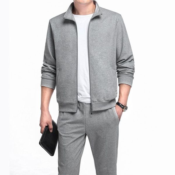men's tracksuits 2021 autumn solid cardigan hoodies+pants sets zipper sweatshirt+sweatpants men stand collar suits -5xl tz601, Gray
men's tracksuits 2021 autumn solid cardigan hoodies+pants sets zipper sweatshirt+sweatpants men stand collar suits -5xl tz601, Gray