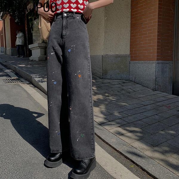 harajpoo women pants spring korean ins style harajuku bf wind loose simple wild high waist straight wide leg denim trousers tide, Blue
harajpoo women pants spring korean ins style harajuku bf wind loose simple wild high waist straight wide leg denim trousers tide, Blue