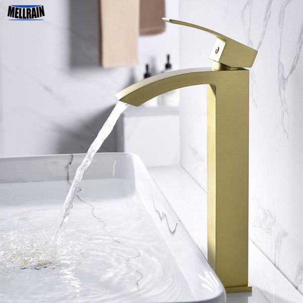 bathroom sink faucets hardware faucet brushed gold waterfall basin water mixer 100% brass material tap black & chrome rose
bathroom sink faucets hardware faucet brushed gold waterfall basin water mixer 100% brass material tap black & chrome rose