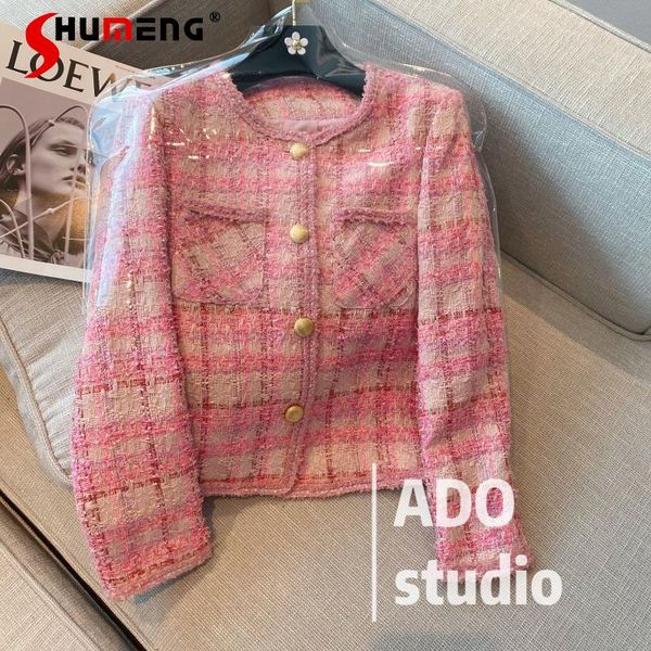 women's jackets ladies french style fashion elegant tweed coat women 2021 autumn and winter simple solid slimming office lady short jac, Black;brown
women's jackets ladies french style fashion elegant tweed coat women 2021 autumn and winter simple solid slimming office lady short jac, Black;brown