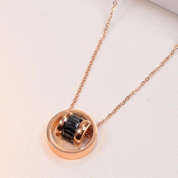 chains jewelry for women necklace rose gold black pendant simple retro stainless steel luxury korean gift temperament, Silver
chains jewelry for women necklace rose gold black pendant simple retro stainless steel luxury korean gift temperament, Silver