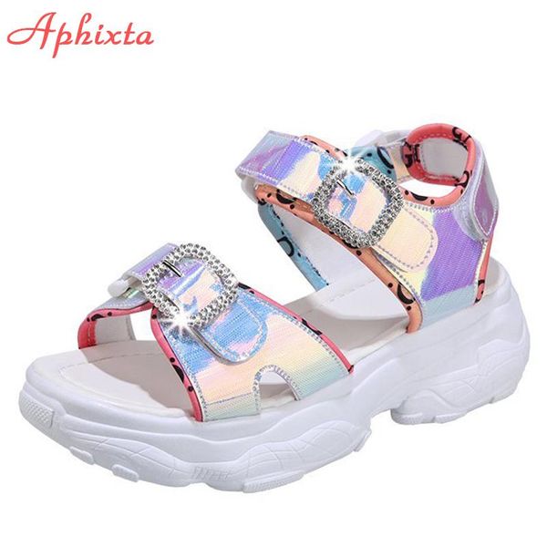 dress shoes aphixta crystals buckle hook & loop platform sandals women summer cool casual colorful bling sequined zapatos mujer, Black
dress shoes aphixta crystals buckle hook & loop platform sandals women summer cool casual colorful bling sequined zapatos mujer, Black