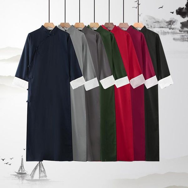 ethnic clothing chinese style traditional hanfu long robes half sleeve buckle cotton linen man jacket shirt uniforms tang suit, Red
ethnic clothing chinese style traditional hanfu long robes half sleeve buckle cotton linen man jacket shirt uniforms tang suit, Red