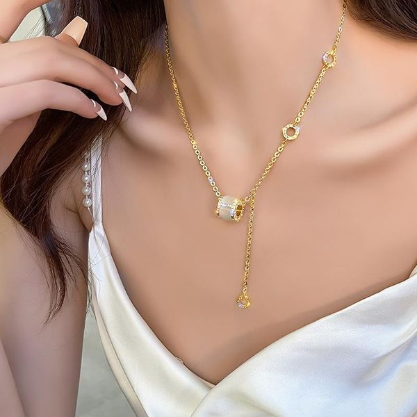 pendant necklaces necklace fashion brand-name classic golden female luxury niche waist clavicle chain summer high sense accessories, Silver
pendant necklaces necklace fashion brand-name classic golden female luxury niche waist clavicle chain summer high sense accessories, Silver