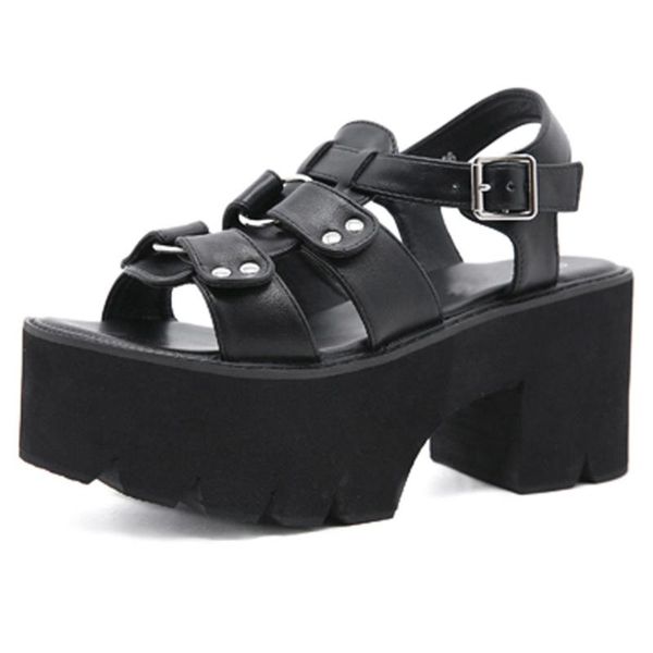 new brand design female shoes gothic style punk sweet girls sandals black block high heels buckles
new brand design female shoes gothic style punk sweet girls sandals black block high heels buckles
