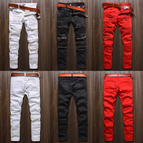 classic slender gentlemen jeans men's clothing fit straight biker ripper rits full length men casual broek maat 36 34 32, Blue
classic slender gentlemen jeans men's clothing fit straight biker ripper rits full length men casual broek maat 36 34 32, Blue