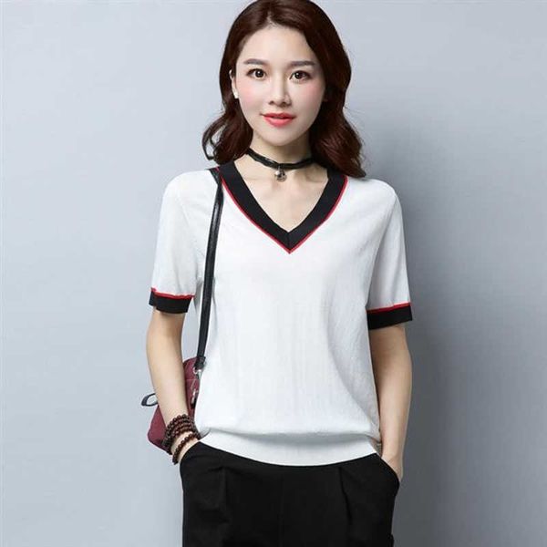 design women spring summer style t shirts lady casual slim v-neck printed tees shirt df1920 210609, White
design women spring summer style t shirts lady casual slim v-neck printed tees shirt df1920 210609, White