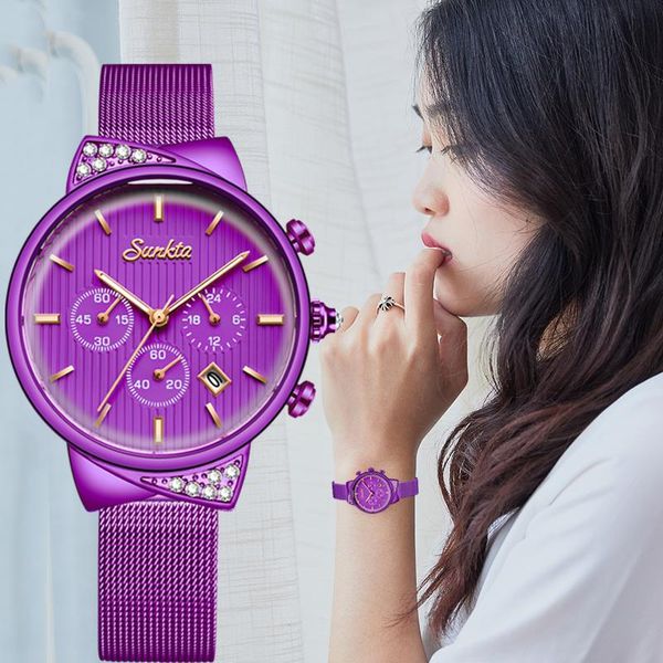 wristwatches 2021 brand rhinestone women watch fashion elegant stainless steel purple ladies wristwatch luxury watches sunkta, Slivery;brown
wristwatches 2021 brand rhinestone women watch fashion elegant stainless steel purple ladies wristwatch luxury watches sunkta, Slivery;brown