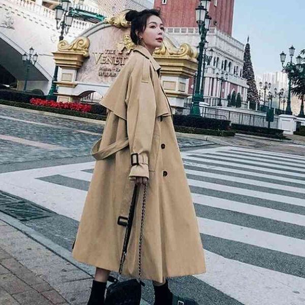 women's jackets trench coat para mulher estilo coreano oversized duplo breasted com cinto longo trench primavera outono moda feminina 2, Black;brown
women's jackets trench coat para mulher estilo coreano oversized duplo breasted com cinto longo trench primavera outono moda feminina 2, Black;brown