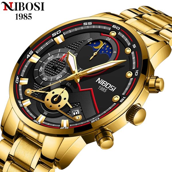 nibosi 2021 men watch luxury brand quartz mens watches chronograph sport wristwatch man stainless steel relogio masculinog, Slivery;brown
nibosi 2021 men watch luxury brand quartz mens watches chronograph sport wristwatch man stainless steel relogio masculinog, Slivery;brown