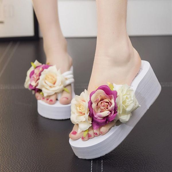 slippers ladies summer flip flop flowers decoration female flops high heels eva bohemia beach shoes, Black
slippers ladies summer flip flop flowers decoration female flops high heels eva bohemia beach shoes, Black