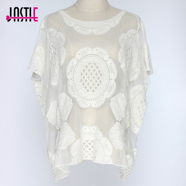 2021 new retro flower batwing blouse sleeves cover up summer lace floral crochet vestidos de fiesta embroidery blusas women blouses f5o5, White
2021 new retro flower batwing blouse sleeves cover up summer lace floral crochet vestidos de fiesta embroidery blusas women blouses f5o5, White