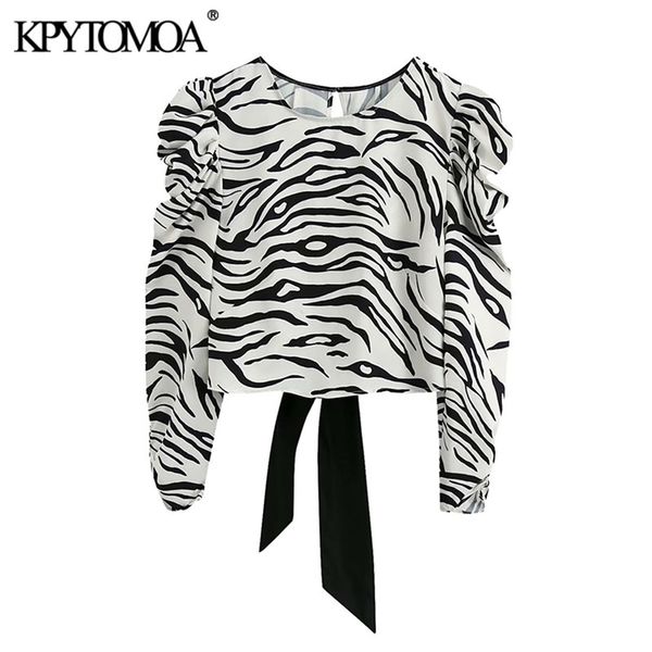 kpytomoa women fashion animal print cropped blouses vintage puff sleeve backless bow tied female shirts chic 210225, White
kpytomoa women fashion animal print cropped blouses vintage puff sleeve backless bow tied female shirts chic 210225, White