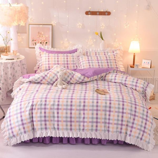 bedding sets purple lilac/quilt cover four-piece set seersucker soft breathable bedding/double bed cover/quilt pillowcase home textiles
bedding sets purple lilac/quilt cover four-piece set seersucker soft breathable bedding/double bed cover/quilt pillowcase home textiles