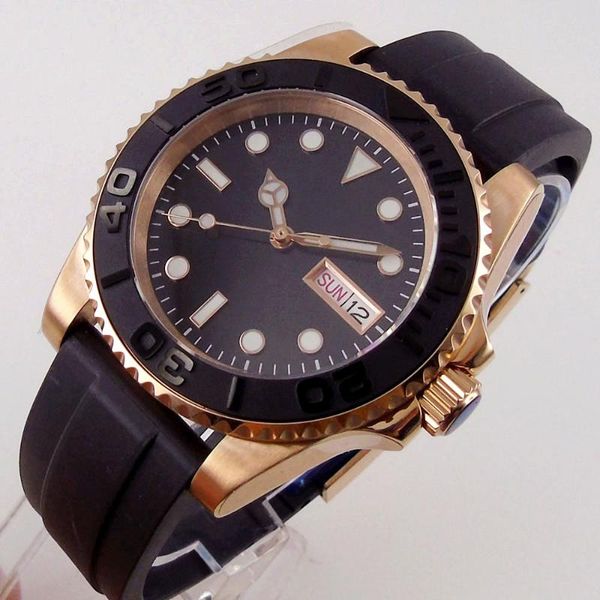 wristwatches 40mm deployment rose gold japan nh36a 24 jewels automatic male wristwatch sapphire glass brushed ceramic bezel insert date, Slivery;brown
wristwatches 40mm deployment rose gold japan nh36a 24 jewels automatic male wristwatch sapphire glass brushed ceramic bezel insert date, Slivery;brown