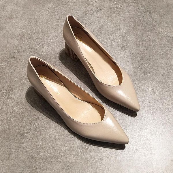 dress shoes eoeodoit fashion med heels women spring autumn pointed toe chunky pumps lady office work slip on 3 cm, Black
dress shoes eoeodoit fashion med heels women spring autumn pointed toe chunky pumps lady office work slip on 3 cm, Black