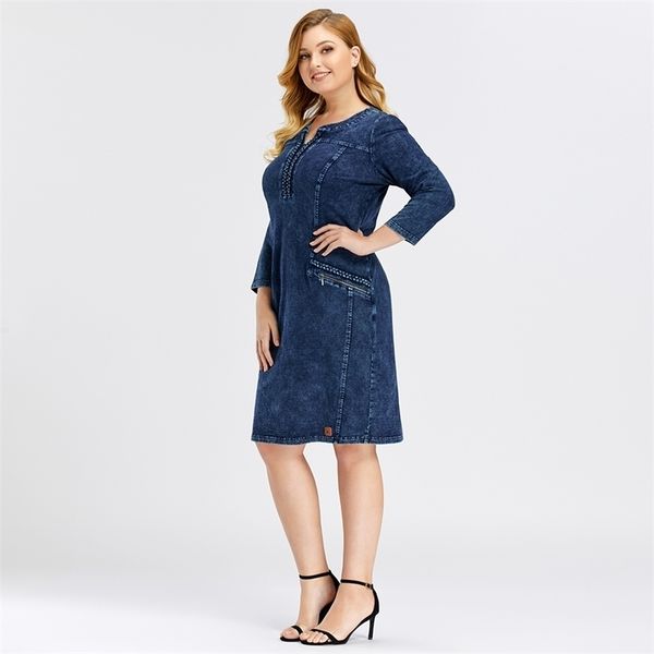 lih hua womens plus size elasticity knitted denim es slim fit casual shoulder pads midi dress, Black;gray
lih hua womens plus size elasticity knitted denim es slim fit casual shoulder pads midi dress, Black;gray