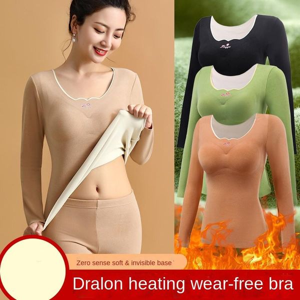 camisoles & tanks seamless thermal underwear women's thickening and velvet autumn clothes tight with chest pad bottoming shirt, Black;white
camisoles & tanks seamless thermal underwear women's thickening and velvet autumn clothes tight with chest pad bottoming shirt, Black;white