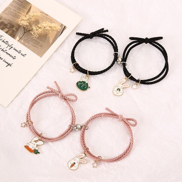 charm bracelets cute little couples elastic send boyfriend ins web celebrity girlfriends han edition student hair rope bracelet, Golden;silver 
charm bracelets cute little couples elastic send boyfriend ins web celebrity girlfriends han edition student hair rope bracelet, Golden;silver