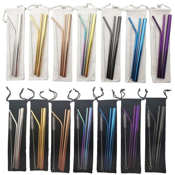 drinking straws 5pcs 304 stainless steel environmentally friendly reusable straw set high-quality with cleaning brush and bag
drinking straws 5pcs 304 stainless steel environmentally friendly reusable straw set high-quality with cleaning brush and bag