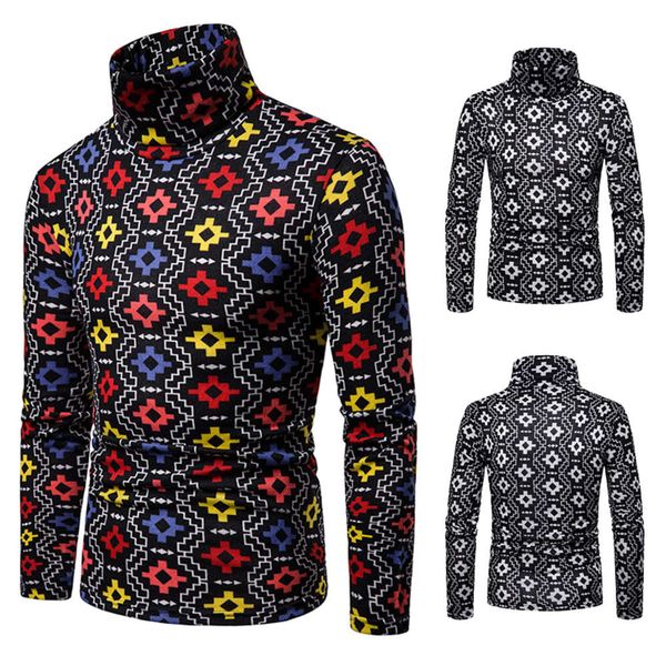 men's plush warm turtleneck sweater tetris long sleeve base coat q149, White;black
men's plush warm turtleneck sweater tetris long sleeve base coat q149, White;black