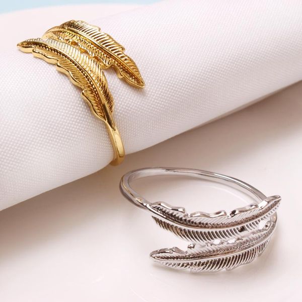 napkin rings 10pcs creative alloy silver feather buckle western restaurant ring plating towel el table decora
napkin rings 10pcs creative alloy silver feather buckle western restaurant ring plating towel el table decora