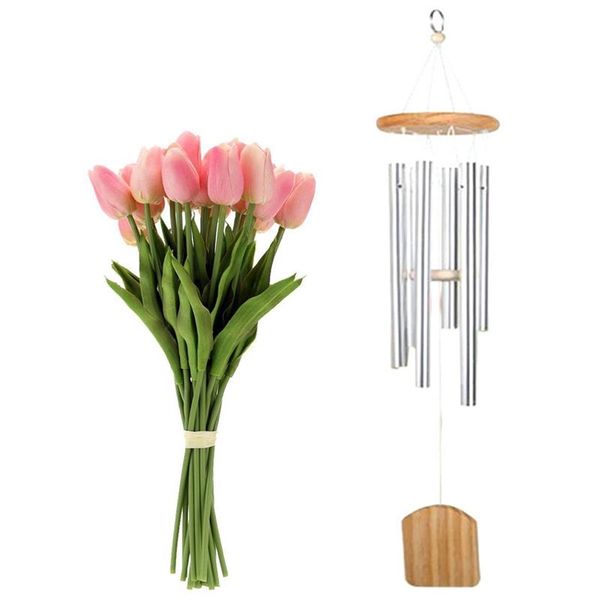 decorative objects & figurines 20pcs artificial tulip flowers single long stem bouquet real contact with antique resonant 5 tubes wind chime
decorative objects & figurines 20pcs artificial tulip flowers single long stem bouquet real contact with antique resonant 5 tubes wind chime
