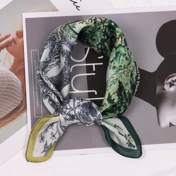 scarves silk satin women's professional decorative scarf, imitation line printing dual-use headband, Blue;gray
scarves silk satin women's professional decorative scarf, imitation line printing dual-use headband, Blue;gray