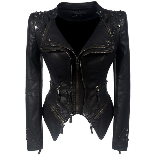 women's leather & faux stitching 2021 pu fashion zipper jacket short, Black
women's leather & faux stitching 2021 pu fashion zipper jacket short, Black