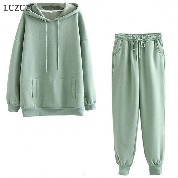 2021 autumn winter new hooded sweater plus veet thick two-piece set women loose and trousers suit female cuga, White
2021 autumn winter new hooded sweater plus veet thick two-piece set women loose and trousers suit female cuga, White