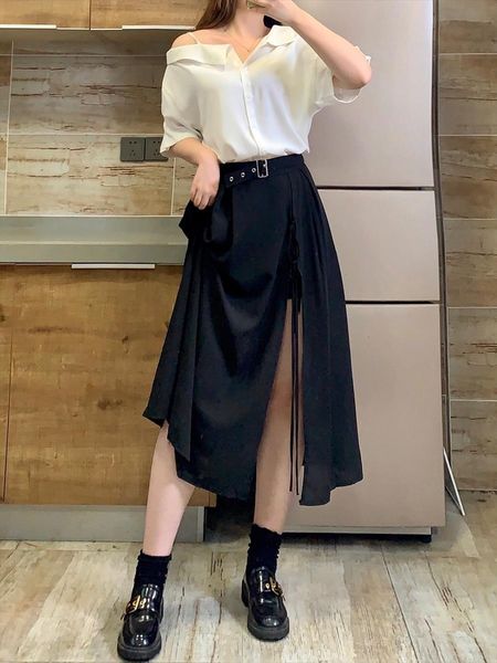 cross bandage black womens skirt summer streetwear casual split hem asymmetric long skirts high waist ladies punk
cross bandage black womens skirt summer streetwear casual split hem asymmetric long skirts high waist ladies punk