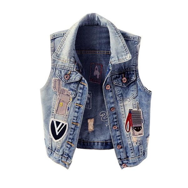 women's vests patch designs slim jeans vest women streetwear fashion punk sleeveless denim blue, Black;white
women's vests patch designs slim jeans vest women streetwear fashion punk sleeveless denim blue, Black;white