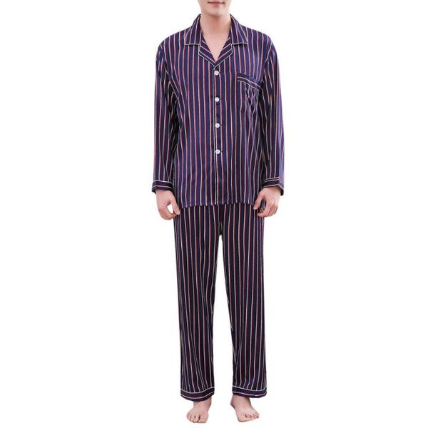men pyjamas cotton spring summer autumn striped sleepwear sets male leisure long-sleeved comfortable home clothing, Black;brown
men pyjamas cotton spring summer autumn striped sleepwear sets male leisure long-sleeved comfortable home clothing, Black;brown