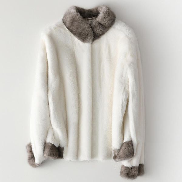 women's fur & faux fashion stand collar whole mink coat for women female thick warm jacket windproof cold loose oversize outwear, Black
women's fur & faux fashion stand collar whole mink coat for women female thick warm jacket windproof cold loose oversize outwear, Black