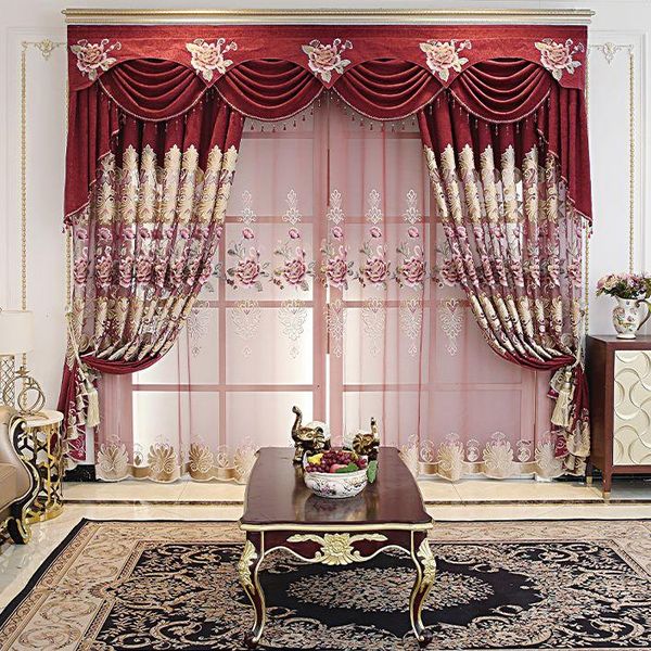 curtain & drapes european style luxury wine red blue elegant embroidered curtains for living room windows bedroom el apartment custom
curtain & drapes european style luxury wine red blue elegant embroidered curtains for living room windows bedroom el apartment custom