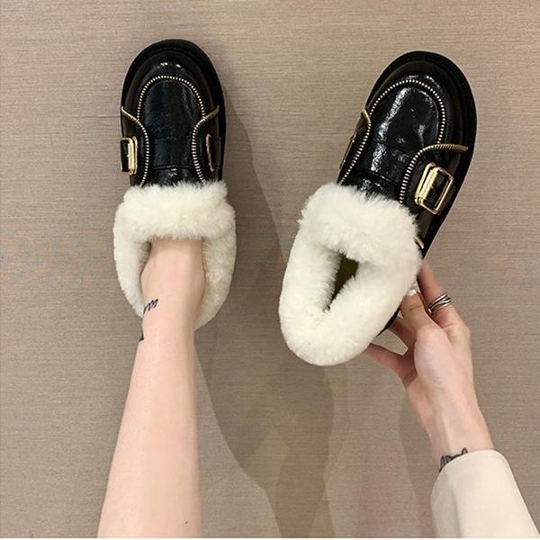 boots lucyever metal buckle furry snow women silver slip on chunky winter warm short plush low heel platform cotton shoes, Black
boots lucyever metal buckle furry snow women silver slip on chunky winter warm short plush low heel platform cotton shoes, Black
