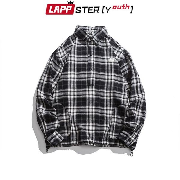men's casual shirts -youth men plaid vintage streetwear 2022 mens harajuku korean fashion causal male cotton collared, White;black
men's casual shirts -youth men plaid vintage streetwear 2022 mens harajuku korean fashion causal male cotton collared, White;black