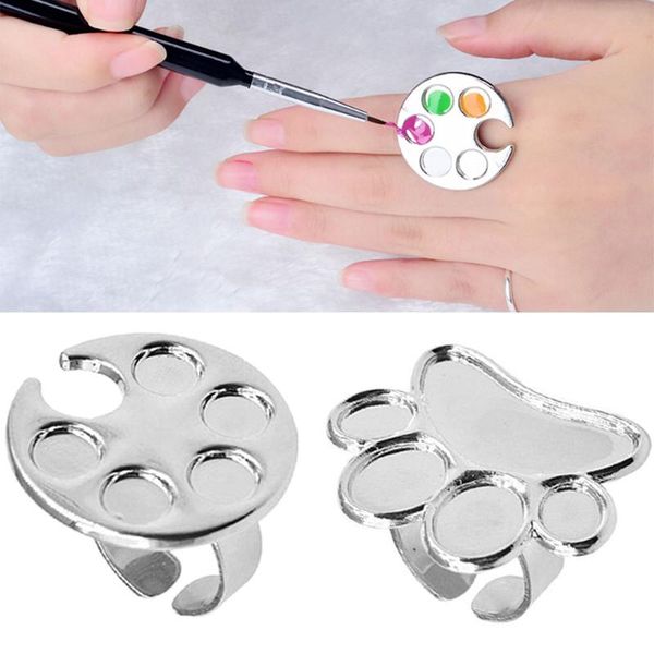 nail art equipment mini diy color painting palette finger nails gel polishing tool hand manicure ring palettes soyw889, Silver
nail art equipment mini diy color painting palette finger nails gel polishing tool hand manicure ring palettes soyw889, Silver